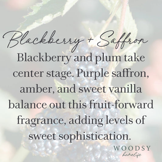 Blackberry & Saffron - Soy Wax Brass Candle 14oz