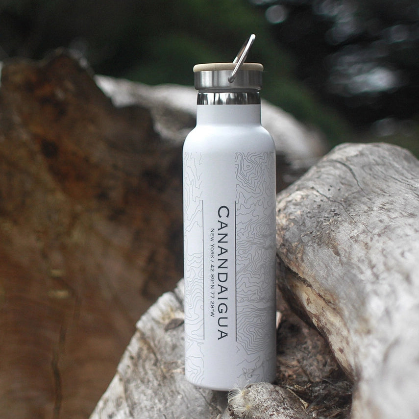 Water Bottle W/ Bamboo Lid - Canandaigua, NY Map
