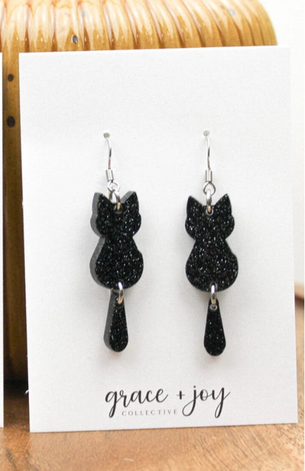 Black Cat | Acrylic Earrings