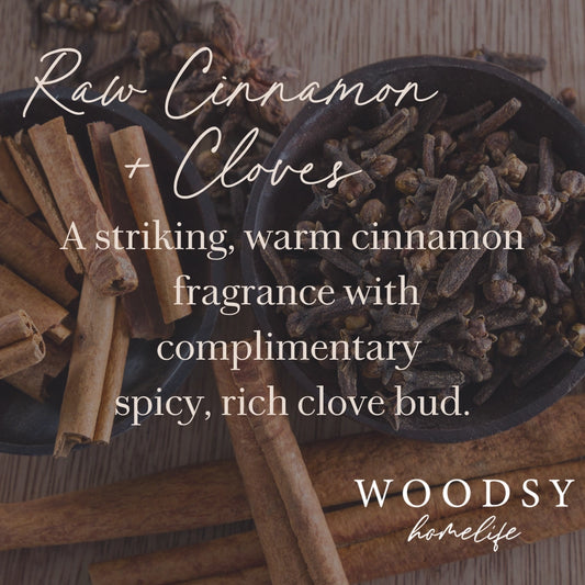 Raw Cinnamon & Cloves - Soy Wax Brass Candle 14oz