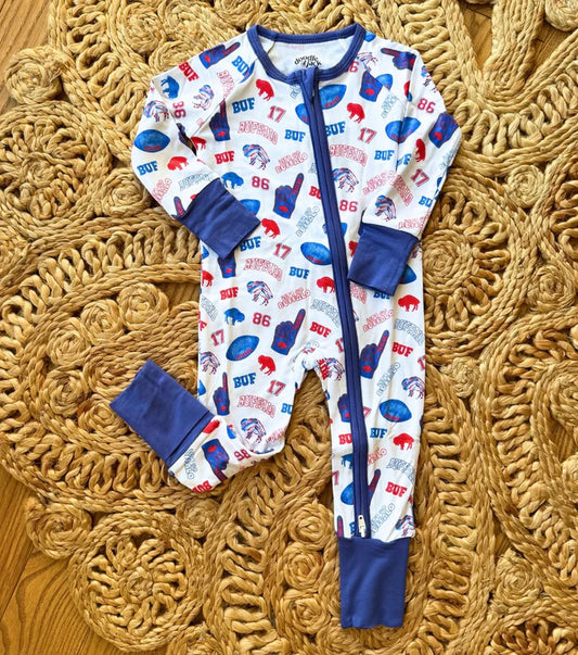 Let's Go Bamboo Infant Zippy | Buffalo Bills (RESTOCK)