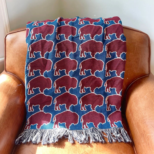 Buffalo Woven Cotton Throw | Buffalo Bills