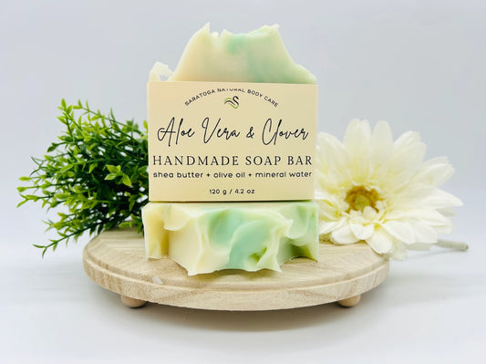 Aloe Vera & Clover | Vegan Cold Process Soap Bar