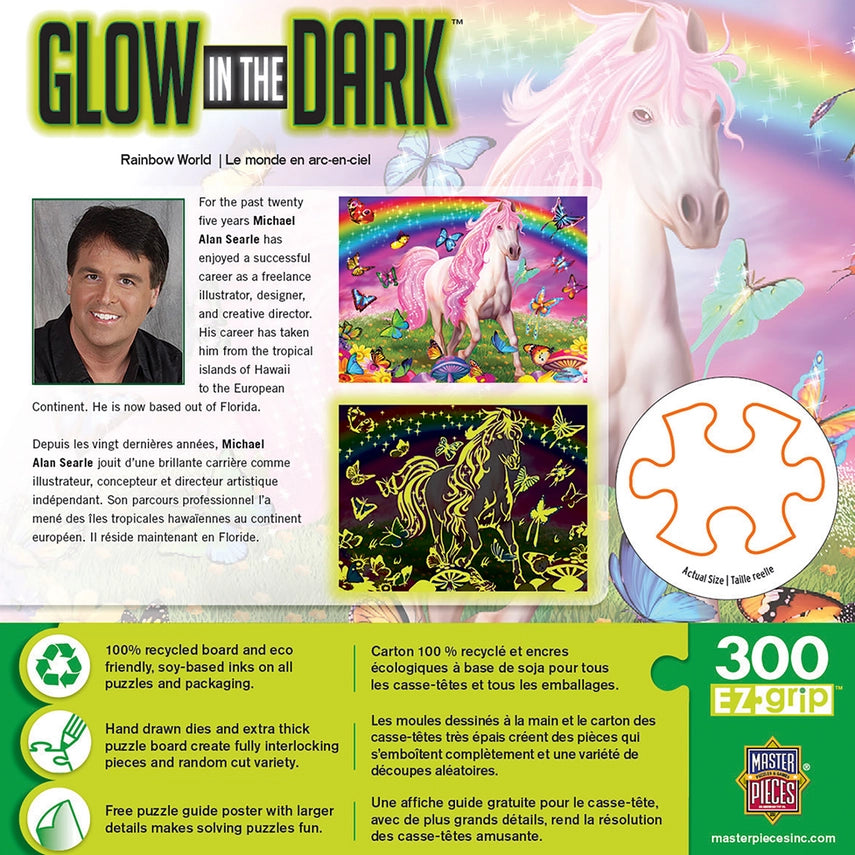 Glow In The Dark Rainbow World 300PC Puzzle