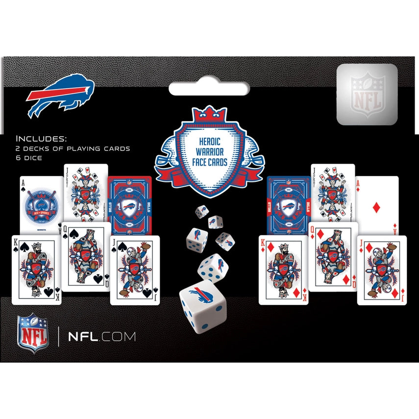 2 Decks Of Playing Cards & Dice Set | Buffalo Bills