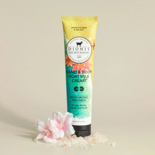 Water Flowers & Sea Salt | Hand & Body Goat Milk Cream 3.3oz