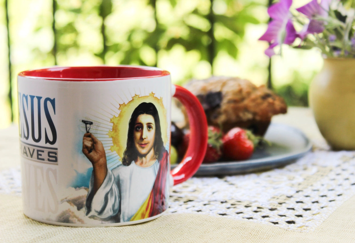 Jesus Shaves Heat-Changing Coffee Mug - 14oz