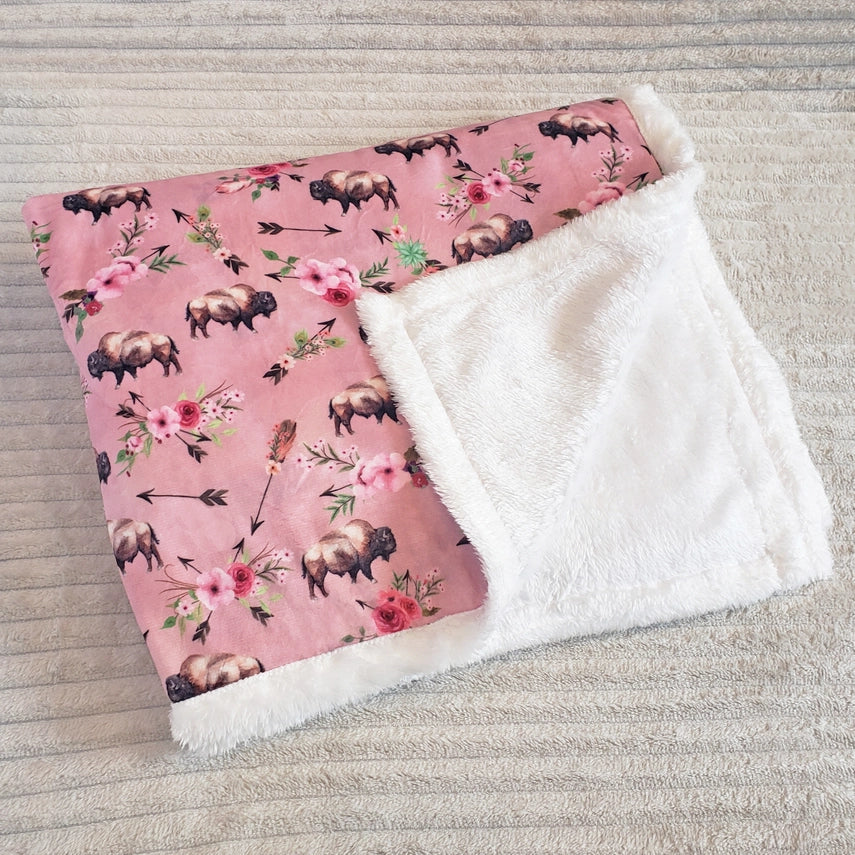 Buffalo Floral Blanket