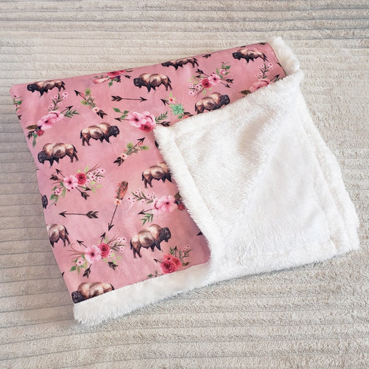 Buffalo Floral Blanket