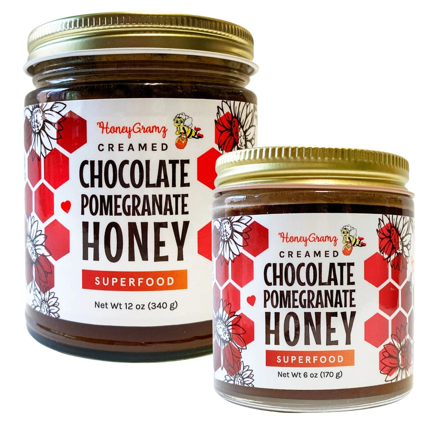 Chocolate Pomegranate Creamed Honey