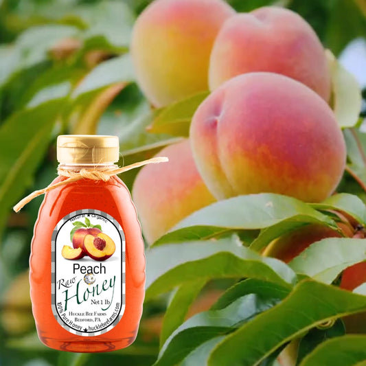 Peach Raw Honey 8oz (NEW ARRIVAL)
