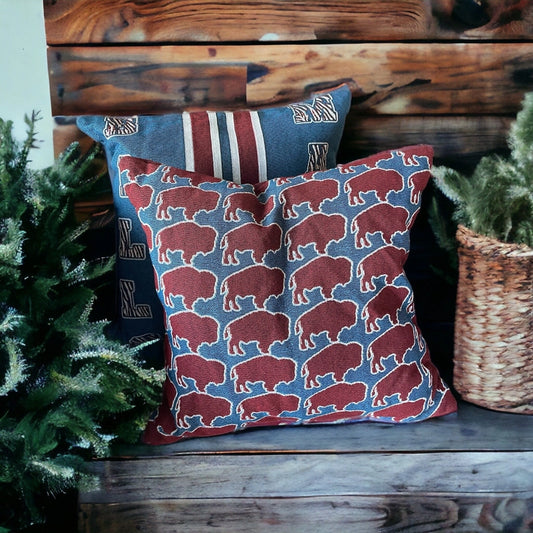 Buffalo Woven Cotton Double Sided Pillow | Buffalo Bills