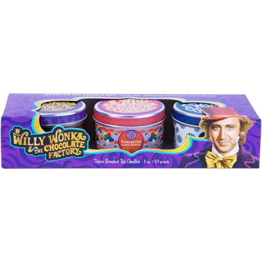 Willy Wonka & The Chocolate Factory: Scented Tin Candle Set Of 3