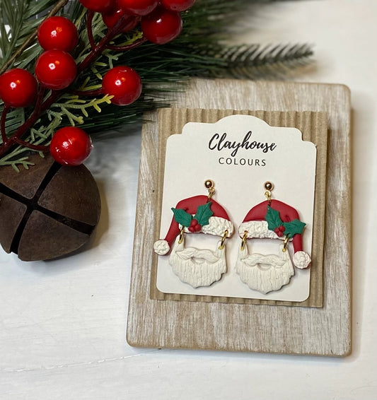 Santa | Clay Earrings