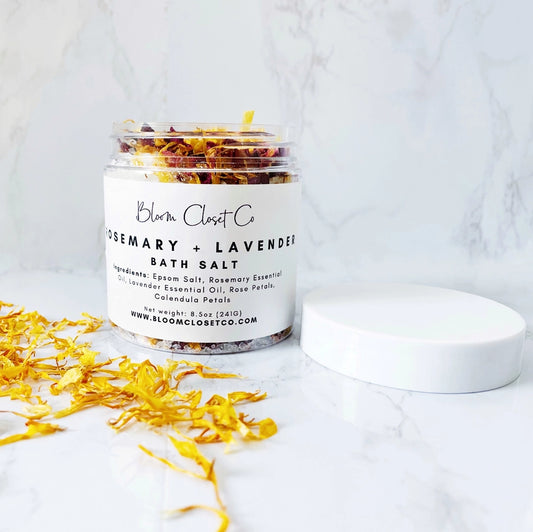 8.5oz Botanical Bath Salts | Rosemary & Lavender