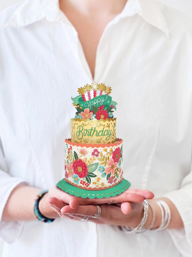 Mini Blooming Birthday Cake | Pop-Up Greeting Card (NEW ARRIVAL)