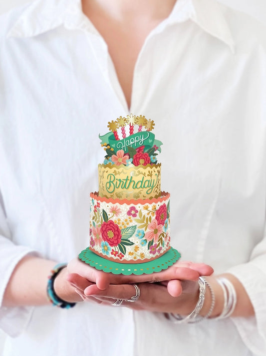 Mini Blooming Birthday Cake | Pop-Up Greeting Card (NEW ARRIVAL)