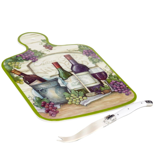 Meadow Brook | Melamine Cheese Plate + Stainless Steel Knife