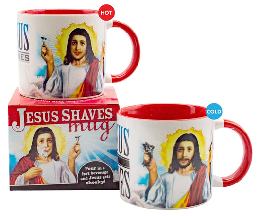 Jesus Shaves Heat-Changing Coffee Mug - 14oz