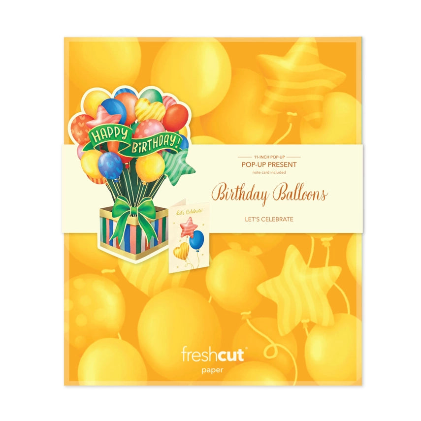 Classic Birthday Balloons | Pop-Up Greeting Card (NEW ARRIVAL)