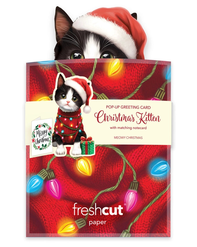 Mini Christmas Kitten | Pop-Up Greeting Card (NEW ARRIVAL)