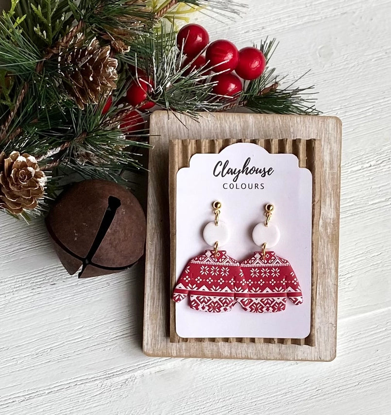 Ugly Sweater | Clay Earrings