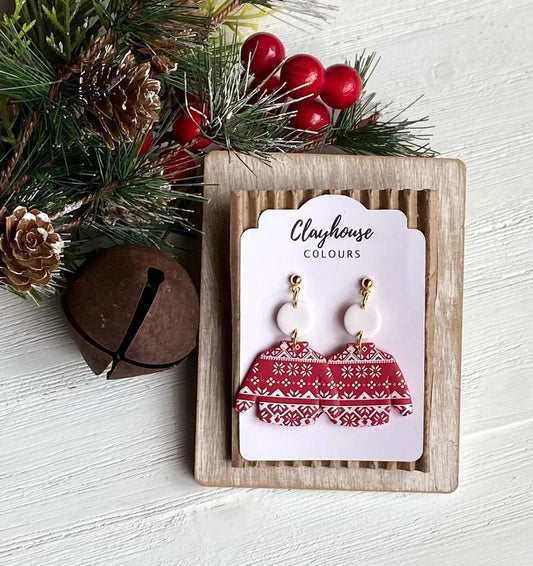 Ugly Sweater | Clay Earrings