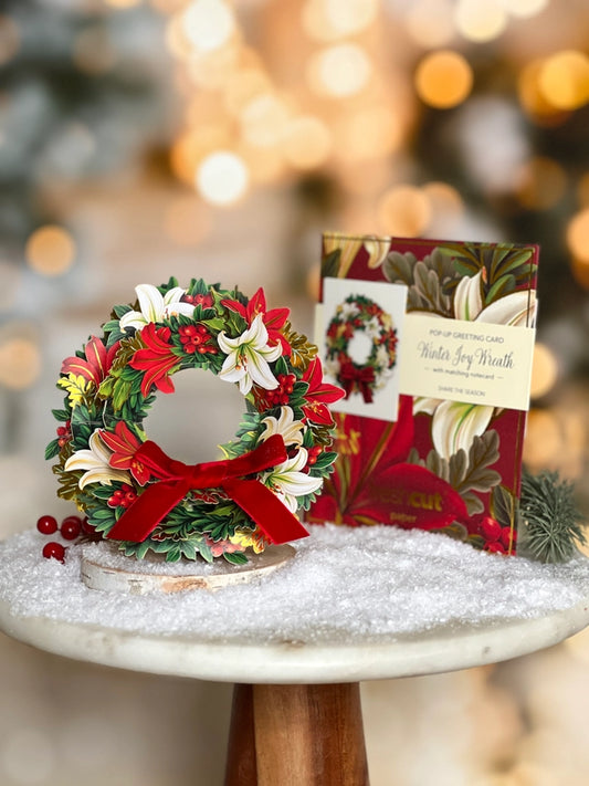 Mini Winter Joy Wreath | Pop-Up Greeting Card