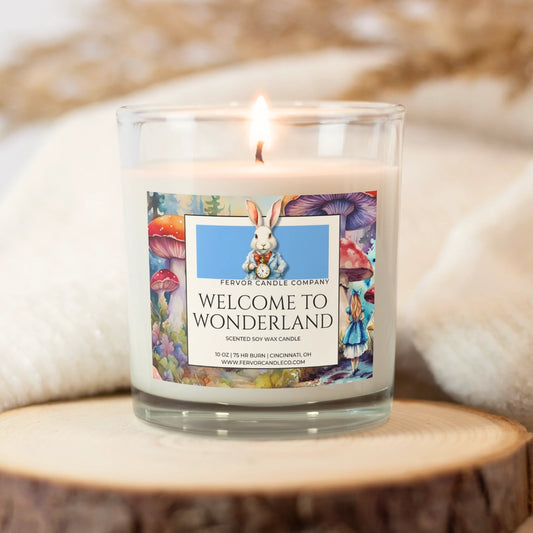 Welcome To Wonderland - 10oz Soy Wax Book Inspired Candle