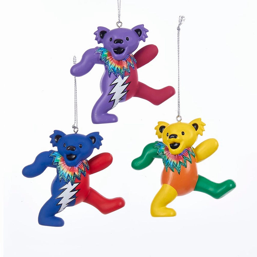 Grateful Dead Bear Ornaments 3"