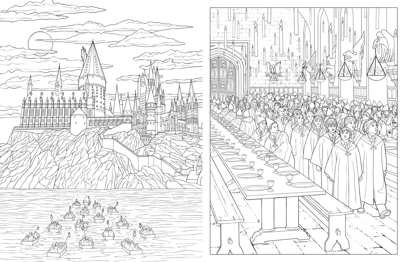 Official Hogwarts Coloring Book | Harry Potter