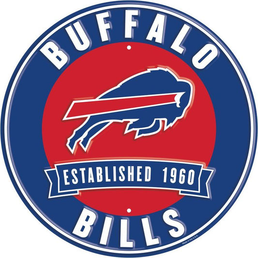 Buffalo Bills 12" Round Sign