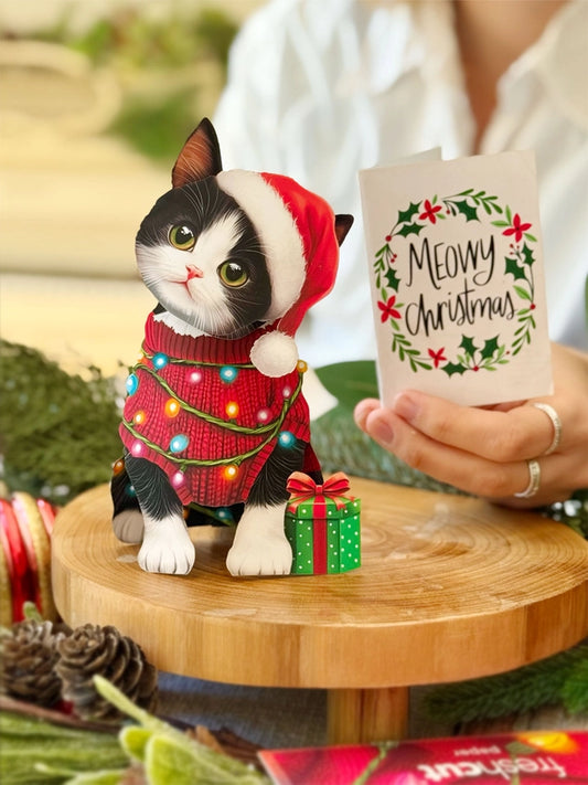 Mini Christmas Kitten | Pop-Up Greeting Card (NEW ARRIVAL)