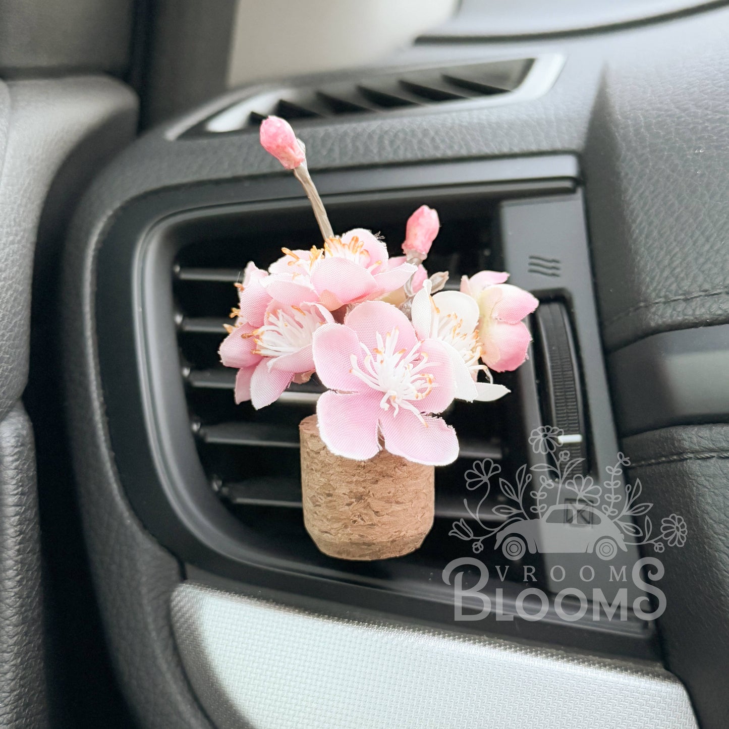 Pink Cherry Blossom Car Vent Clip Diffuser | Vroom Blooms