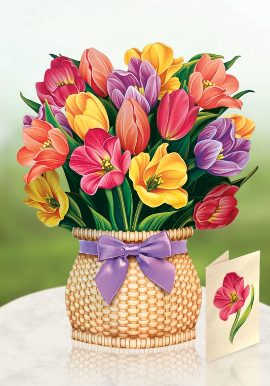 Festive Tulips | Pop-Up Greeting Card
