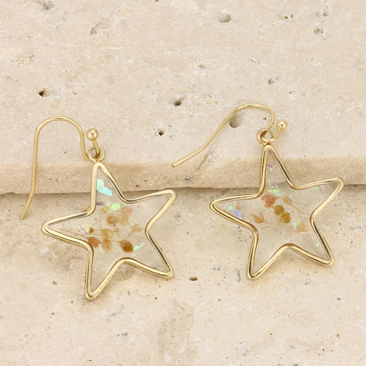 Flower Star | Dried Flower Earrings