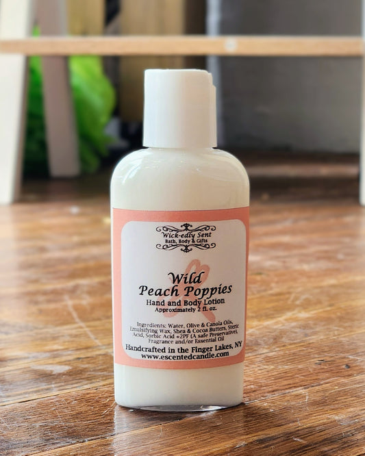 Wild Peach Poppies | Mini Hand & Body Lotion