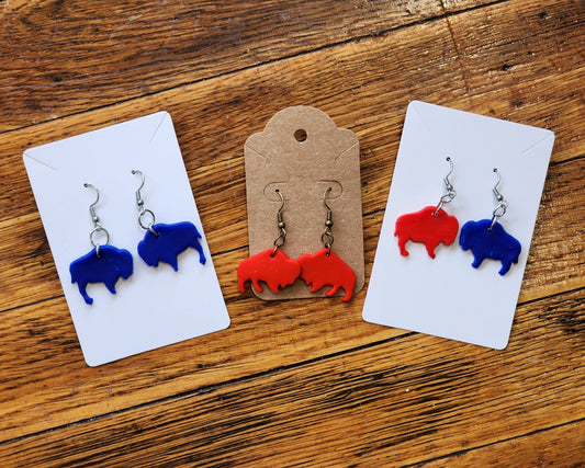 Buffalo Clay Earrings | Buffalo Bills