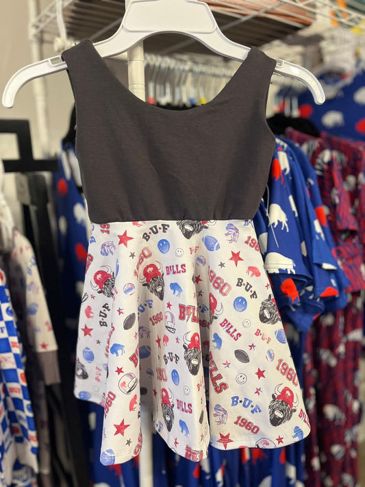 Vintage Buffalo Toddler Twirl Dress